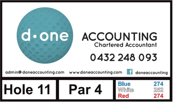 Hole 11 sponsored by D.ONE Accounting