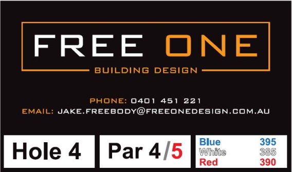 Hole 4 sponsored by Free One Deisgn