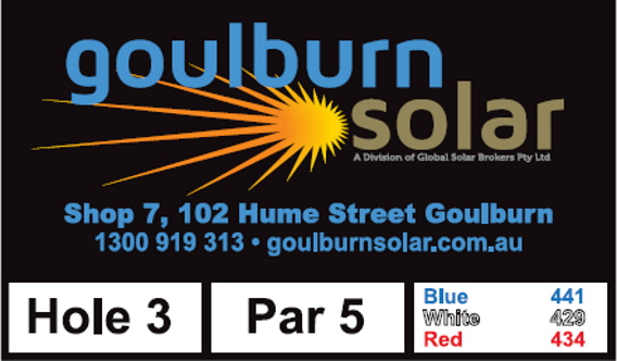 Hole 3 Sponsored by Goulburn Solar